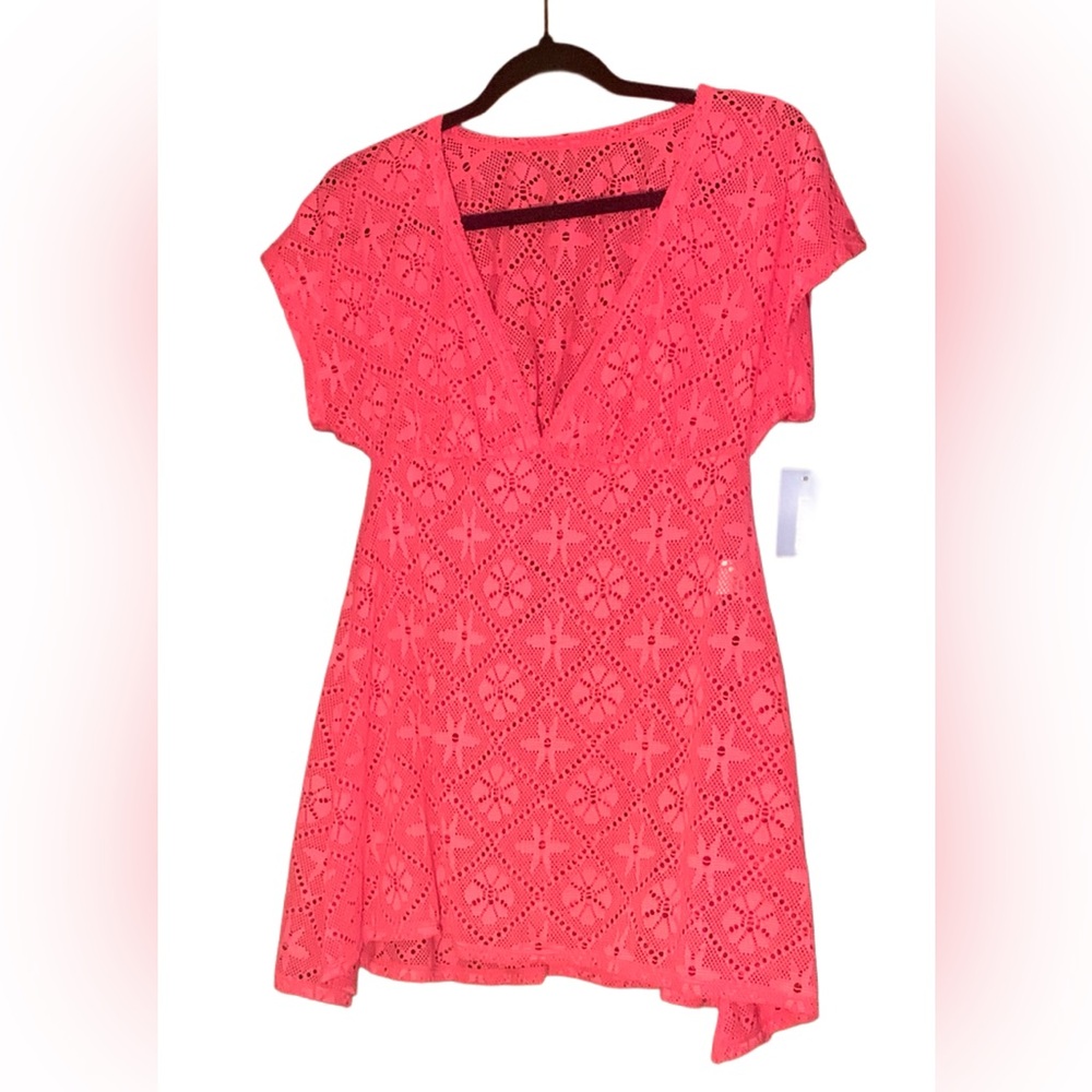 Lizens Bright Pink Swim Cover-up Size XS NWT